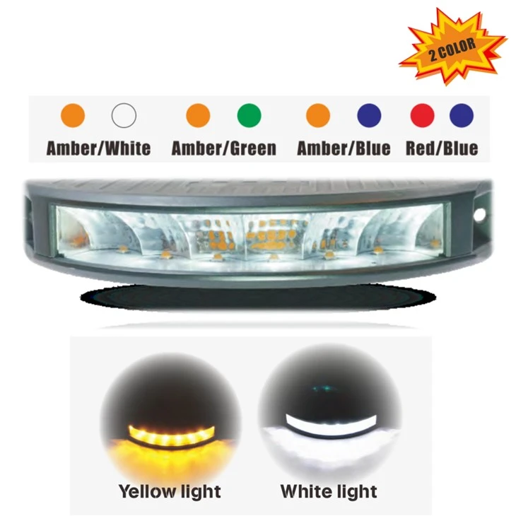 ट्रक/कारों के लिए नई 24V 12 LED एम्बर एल्युमीनियम हाउसिंग IP67 रेट्रोफिट फ़्लैशिंग ब्राइट LED चेतावनी लाइट